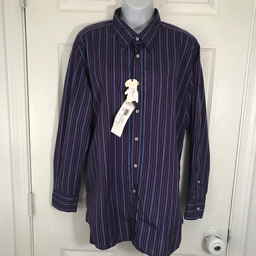 Highest Quality!! NWT Classic Italian Bevilacqua size L Shirt!
